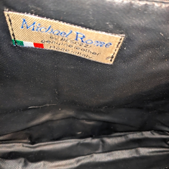 Michael Rome Red Leather Purse, Shoulder Bag, Italian,‎ Silver Toned Hardware - Picture 4 of 6